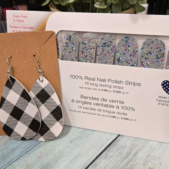 Color Street Silver Holiday Press On Glitter Nail Set Bundle - Picture 3 of 5